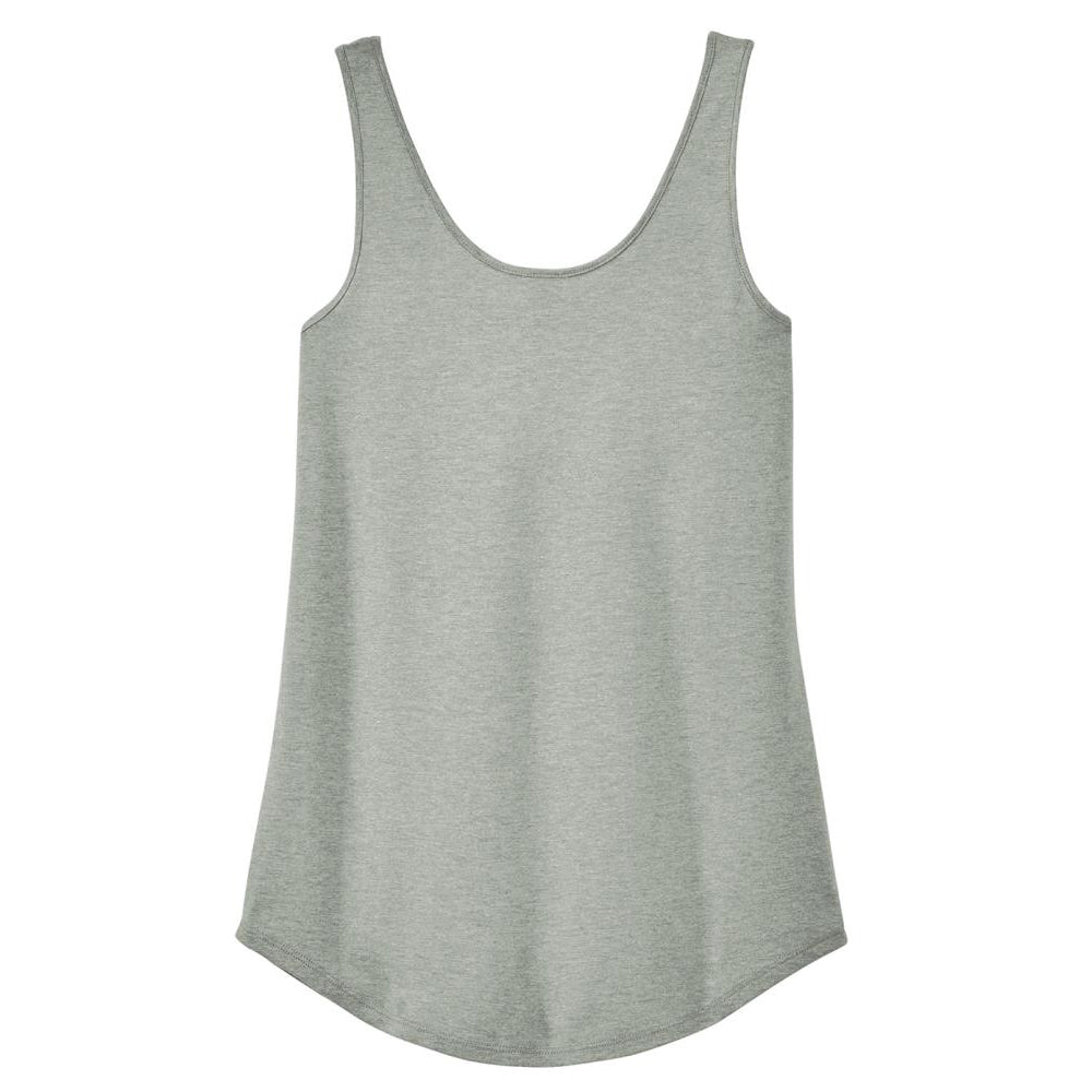 Womens Casual Soft and Comfort Perfect Tri Relaxed Tank Top Heathered Grey