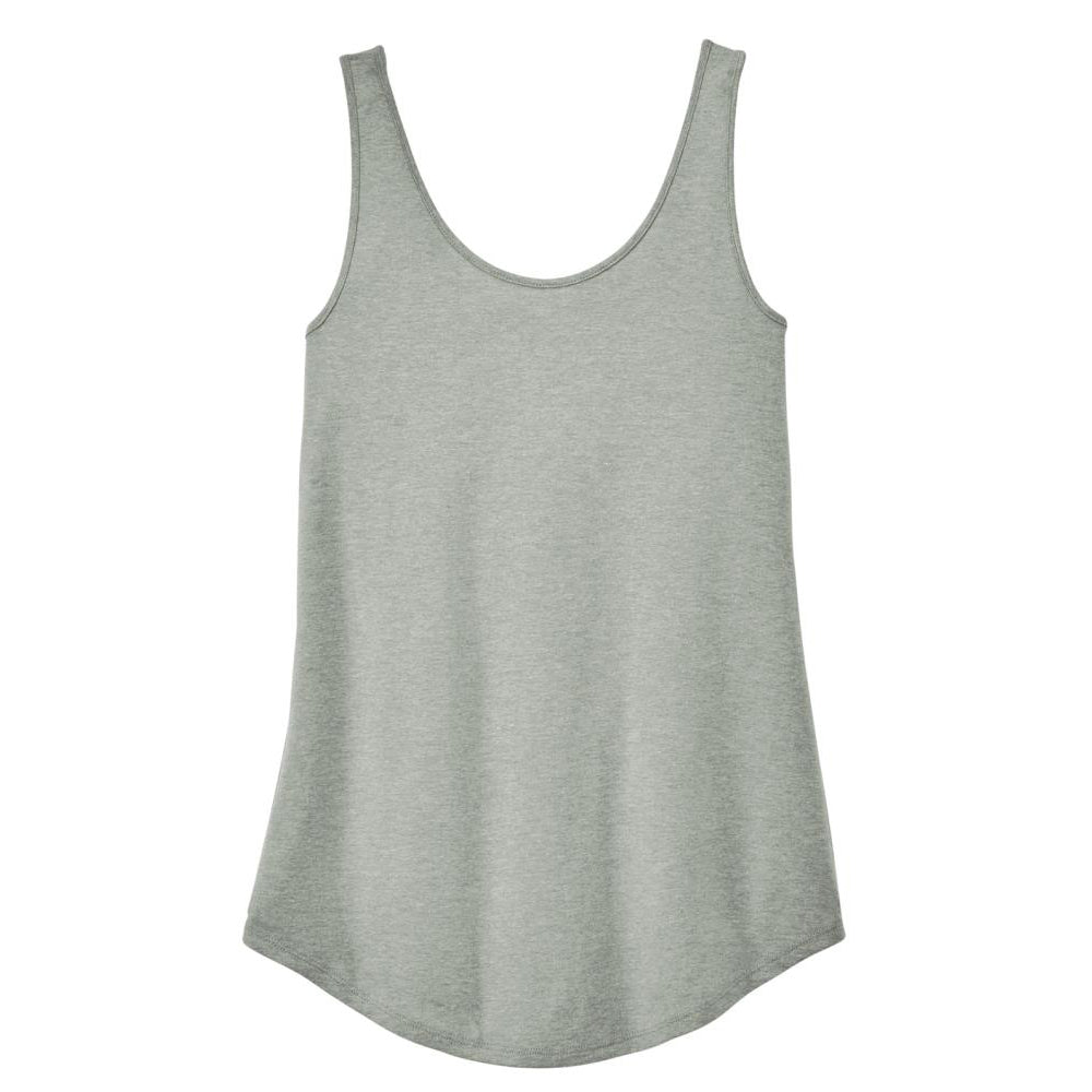 Womens Casual Soft and Comfort Perfect Tri Relaxed Tank Top Heathered Grey