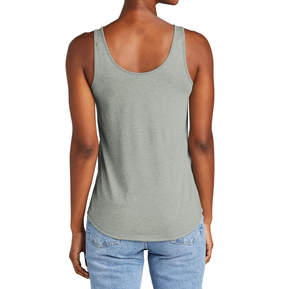 Womens Casual Soft and Comfort Perfect Tri Relaxed Tank Top Heathered Grey