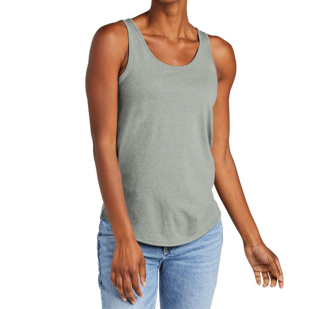 Womens Casual Soft and Comfort Perfect Tri Relaxed Tank Top Heathered Grey