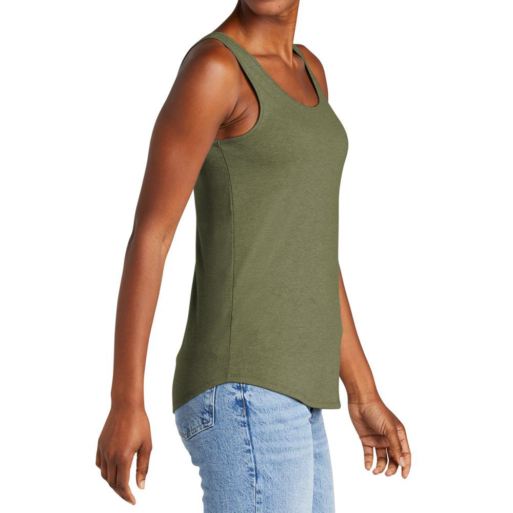 Womens Casual Soft and Comfort Perfect Tri Relaxed Tank Top Military Green Frost