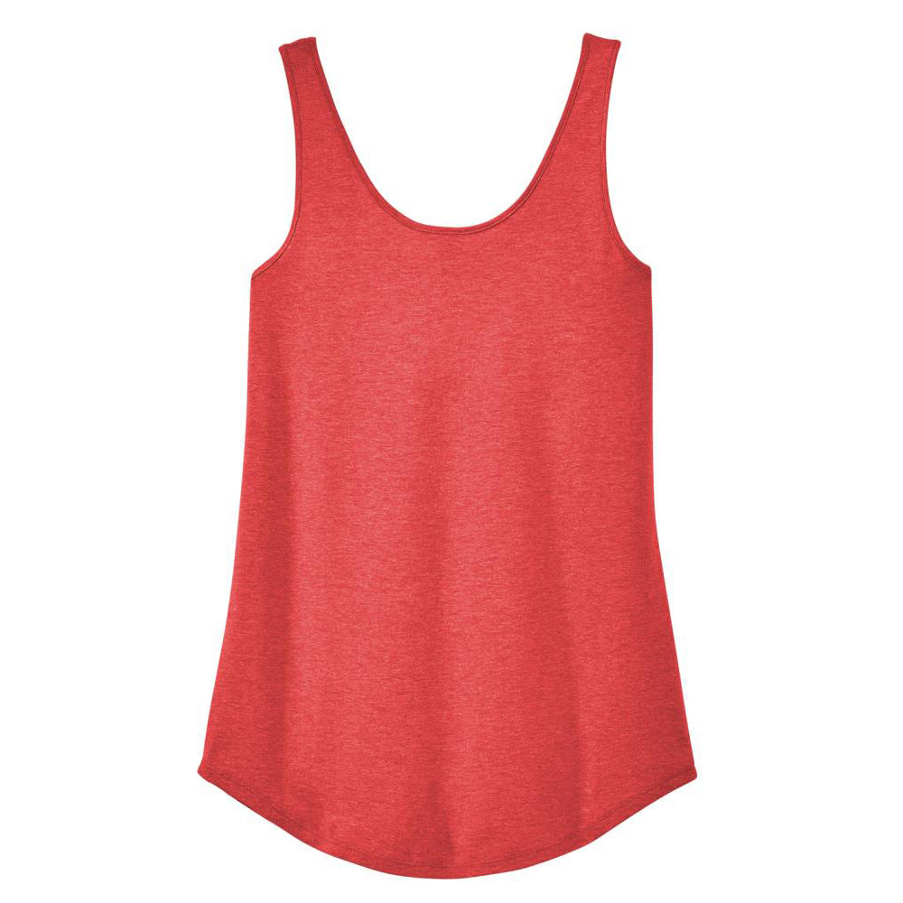 Womens Casual Soft and Comfort Perfect Tri Relaxed Tank Top Red Frost