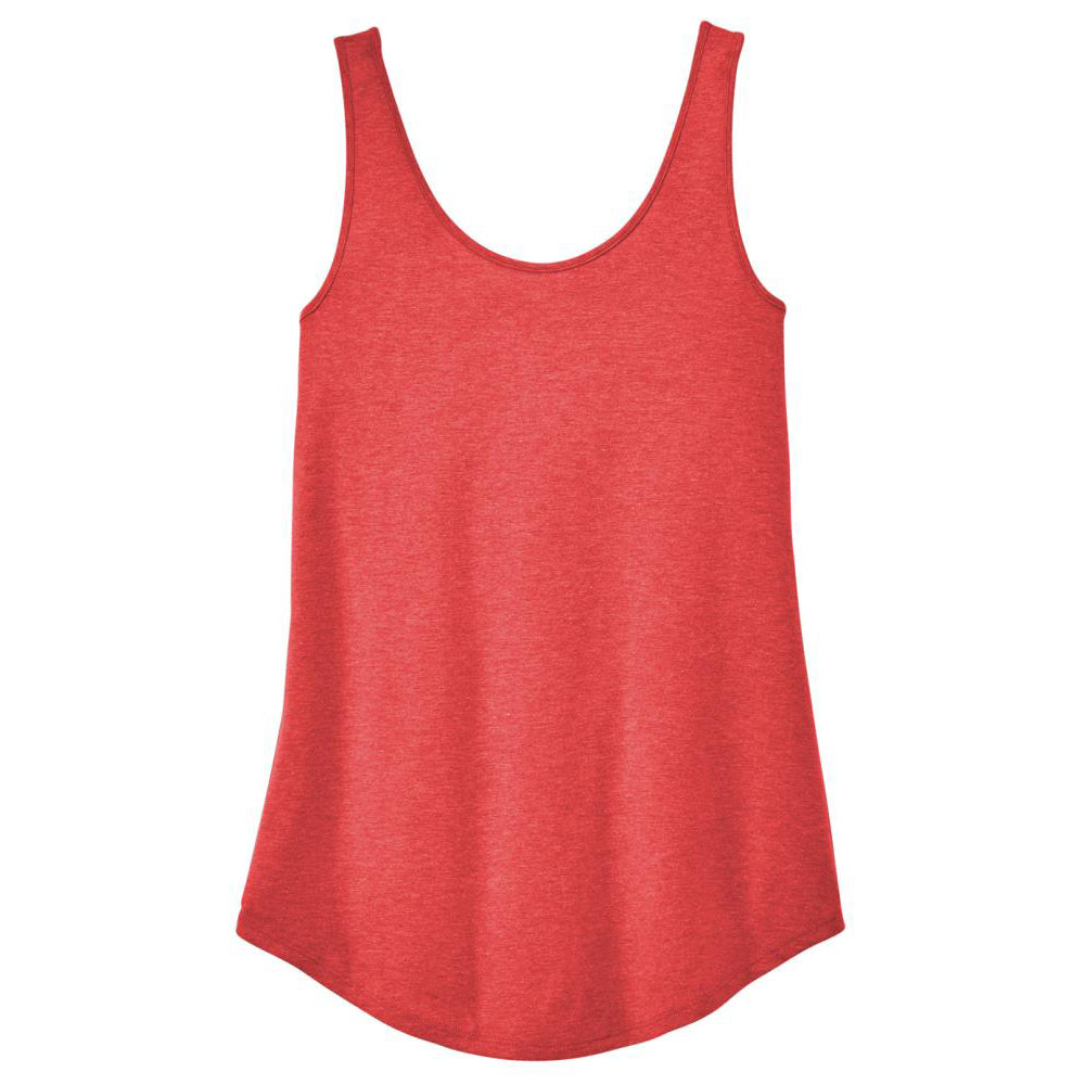 Womens Casual Soft and Comfort Perfect Tri Relaxed Tank Top Red Frost