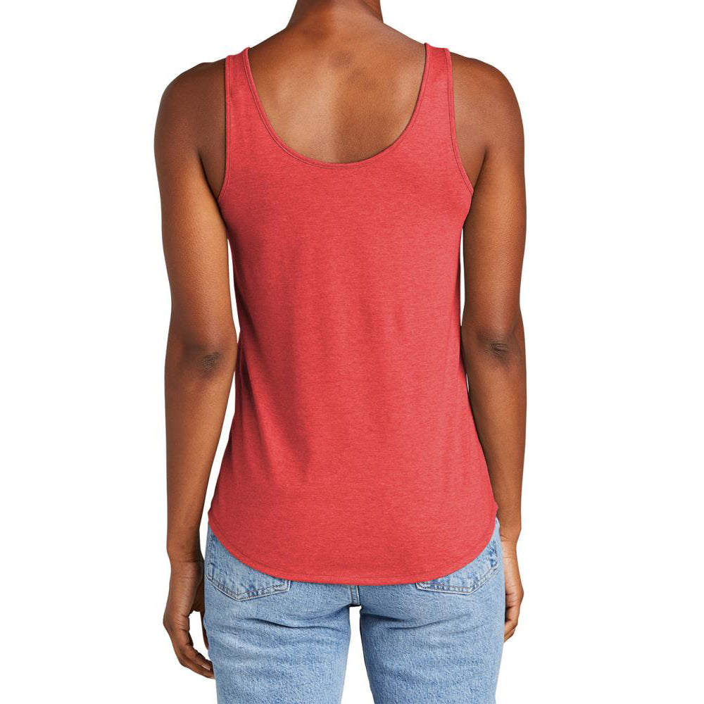 Womens Casual Soft and Comfort Perfect Tri Relaxed Tank Top Red Frost