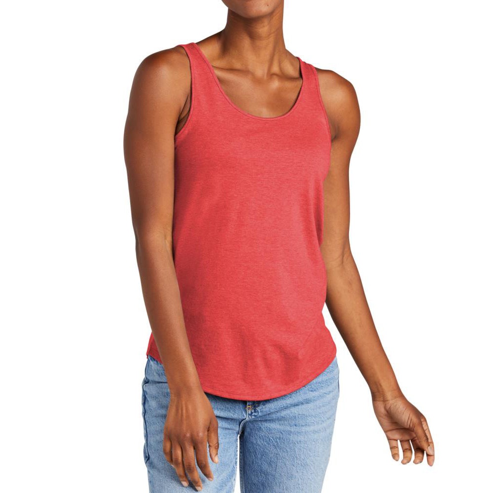 Womens Casual Soft and Comfort Perfect Tri Relaxed Tank Top Red Frost
