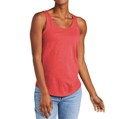 Womens Casual Soft and Comfort Perfect Tri Relaxed Tank Top Red Frost