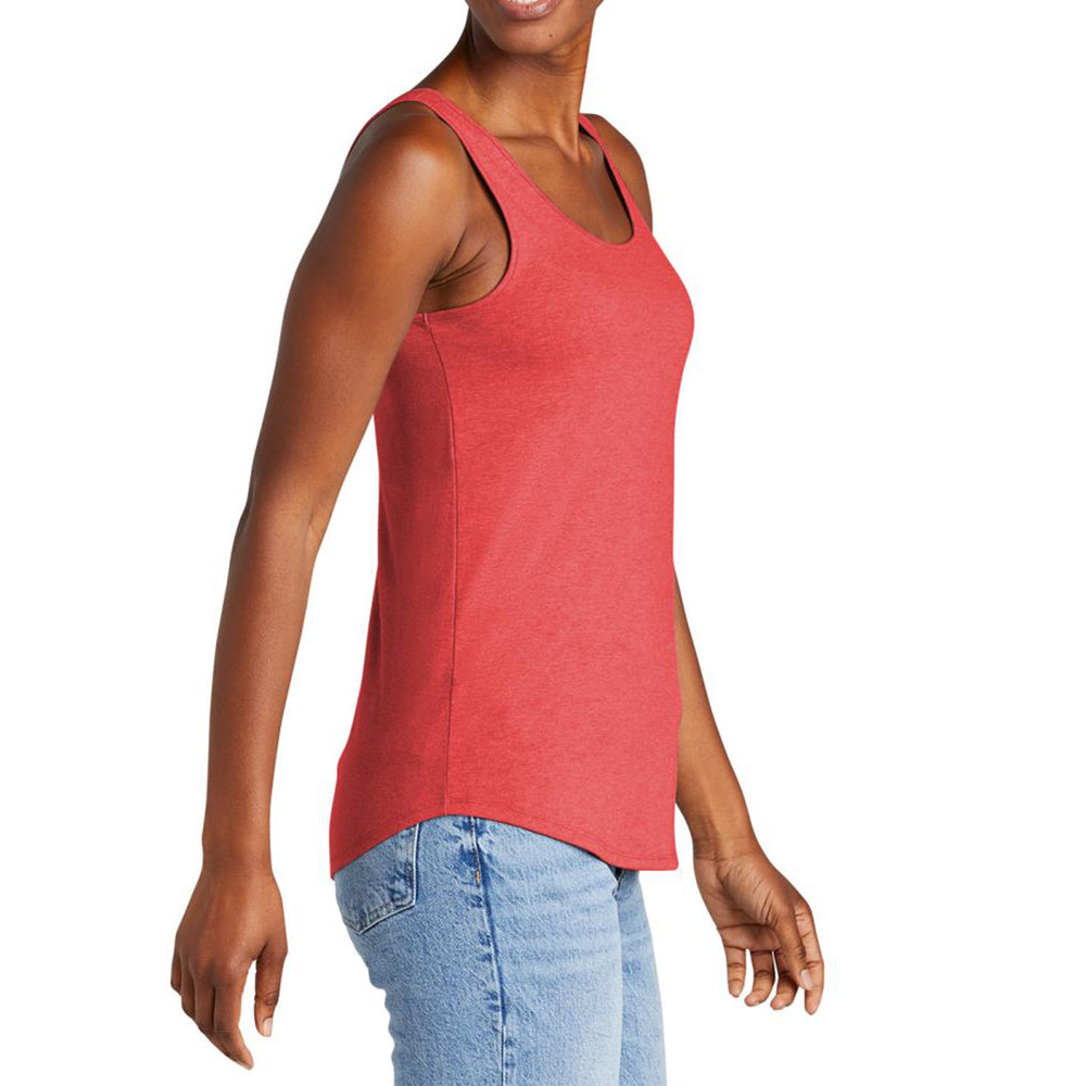 Womens Casual Soft and Comfort Perfect Tri Relaxed Tank Top Red Frost
