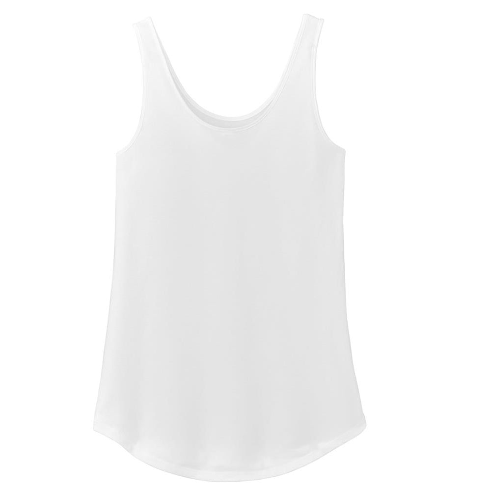 Womens Casual Soft and Comfort Perfect Tri Relaxed Tank Top White