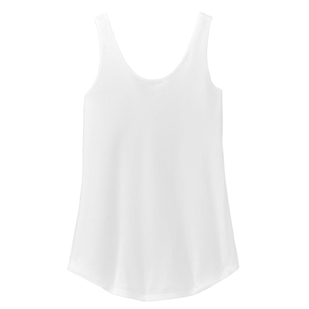 Womens Casual Soft and Comfort Perfect Tri Relaxed Tank Top White
