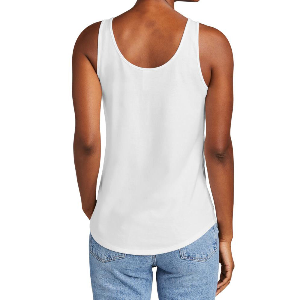 Womens Casual Soft and Comfort Perfect Tri Relaxed Tank Top White