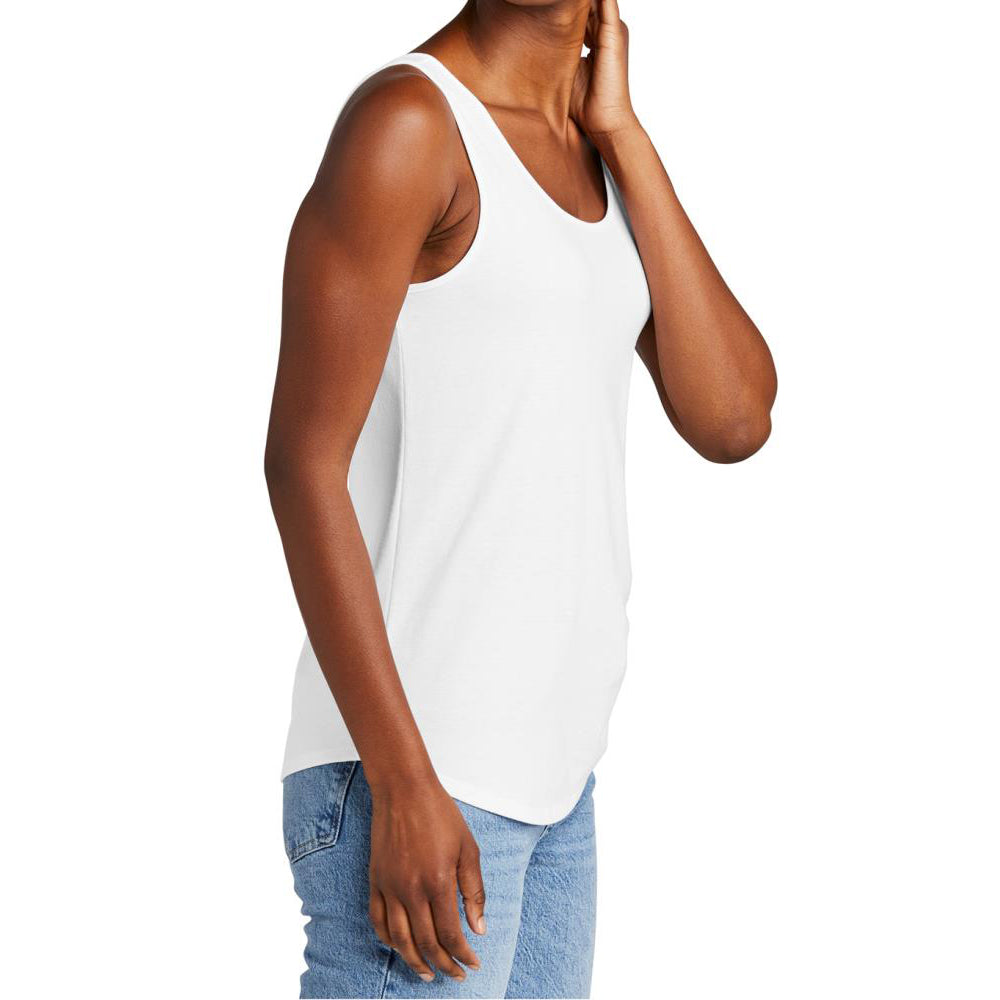 Womens Casual Soft and Comfort Perfect Tri Relaxed Tank Top White