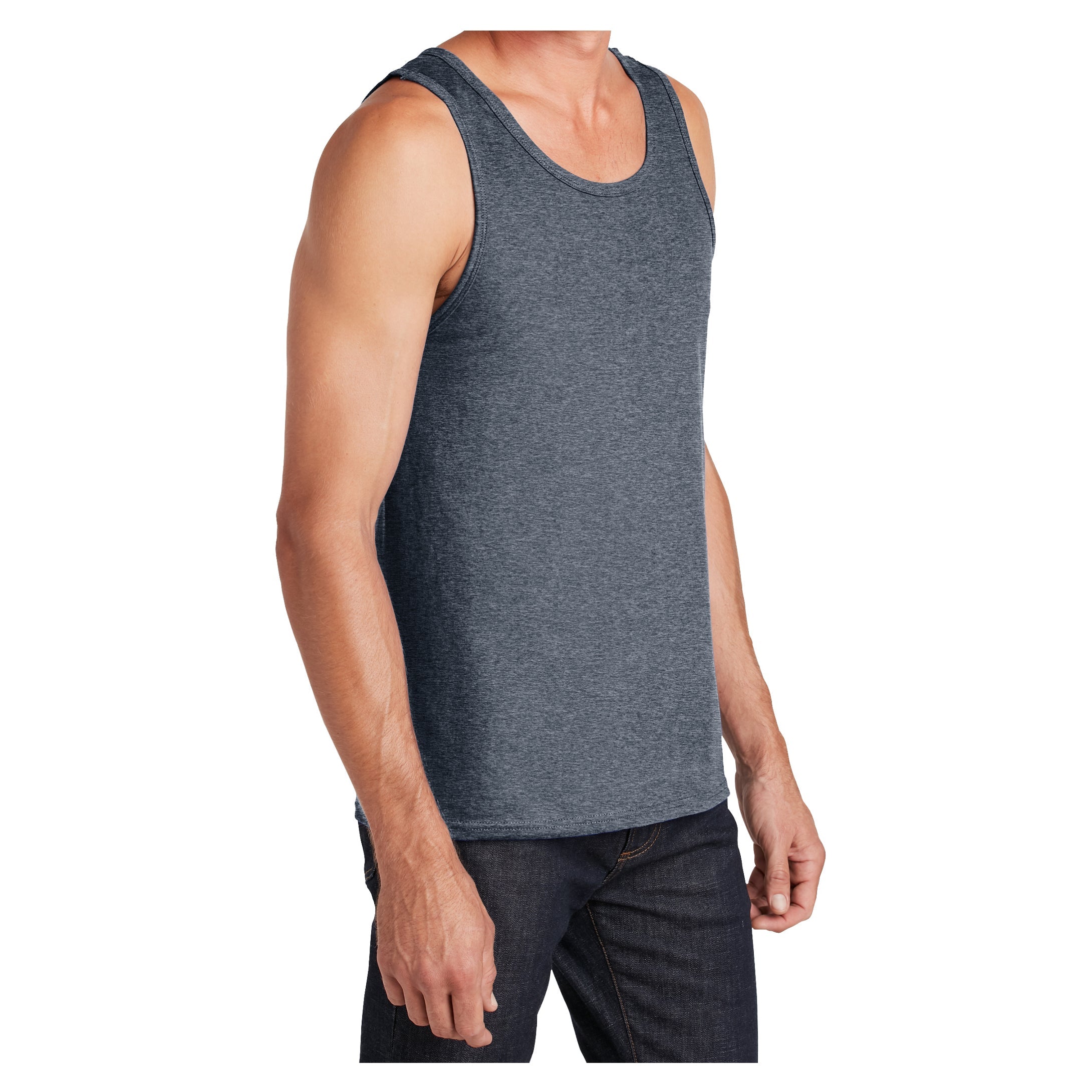 Men's District Young The Concert Tank - Heathered Navy