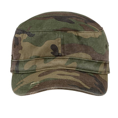 Military Style Distressed Enzyme Washed Cotton Twill Caps in 4 Colors