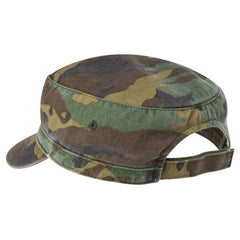 Military Style Distressed Enzyme Washed Cotton Twill Caps in 4 Colors