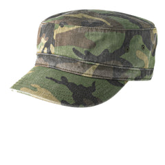 Military Style Distressed Enzyme Washed Cotton Twill Caps in 4 Colors