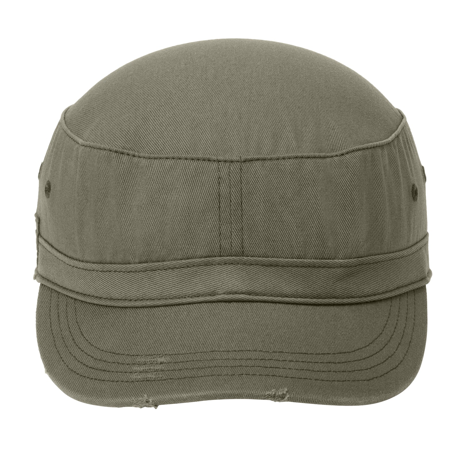 Military Style Distressed Enzyme Washed Cotton Twill Caps in 4 Colors
