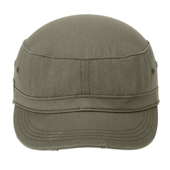Military Style Distressed Enzyme Washed Cotton Twill Caps in 4 Colors