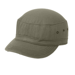 Military Style Distressed Enzyme Washed Cotton Twill Caps in 4 Colors