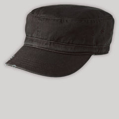 Military Style Distressed Enzyme Washed Cotton Twill Caps in 4 Colors