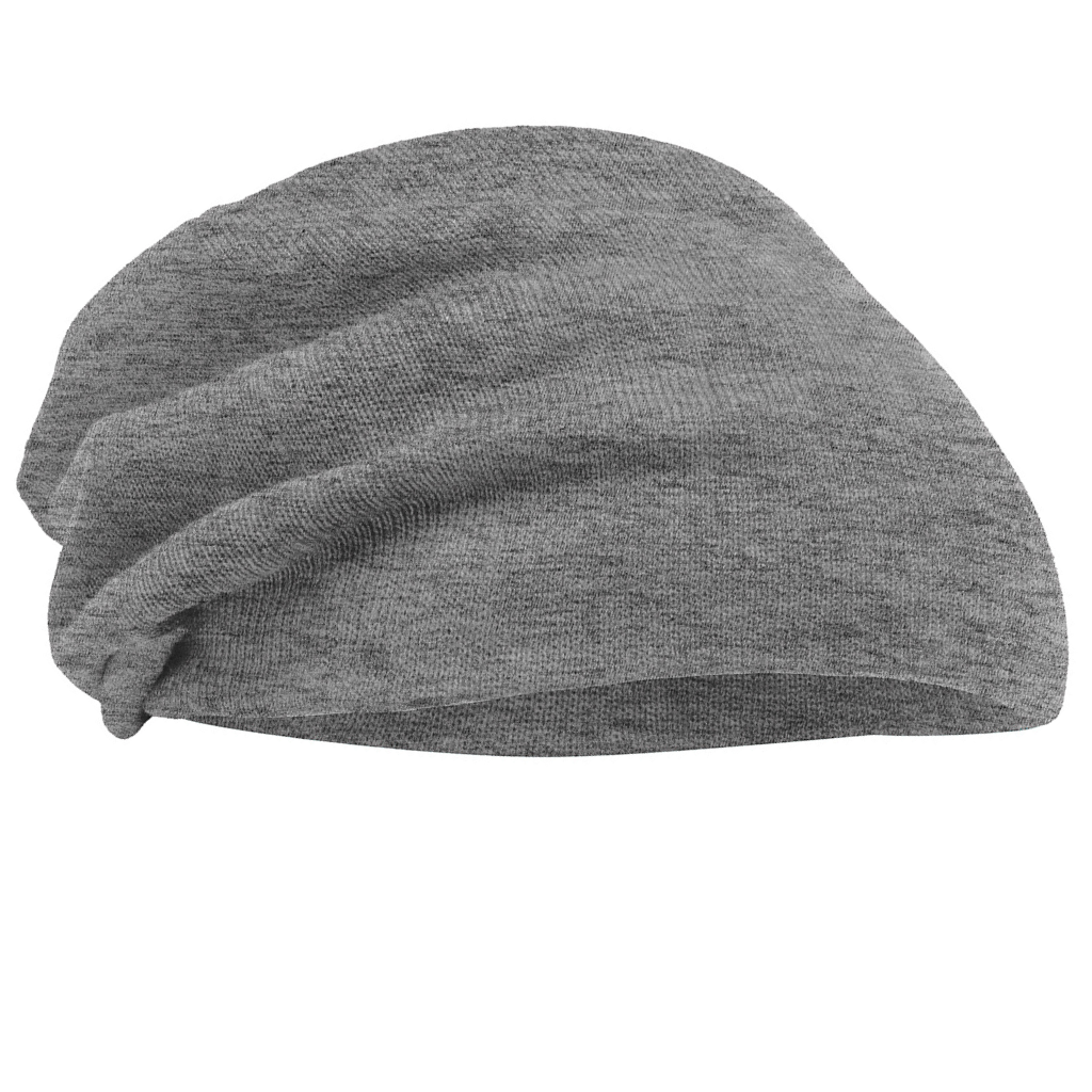 Black Dip Dye Slouch Beanie – Soft Knit Winter Hat for Men & Women