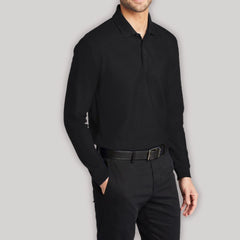 Men's Long Sleeve Core Classic Pique Polo