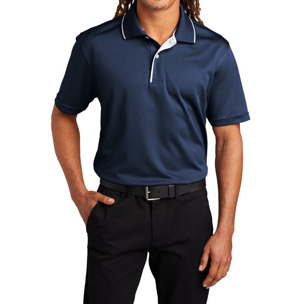 Men's Dri-Mesh Breathable & Stylish, Moisture-Wicking Polo with Tipped Collar & Piping