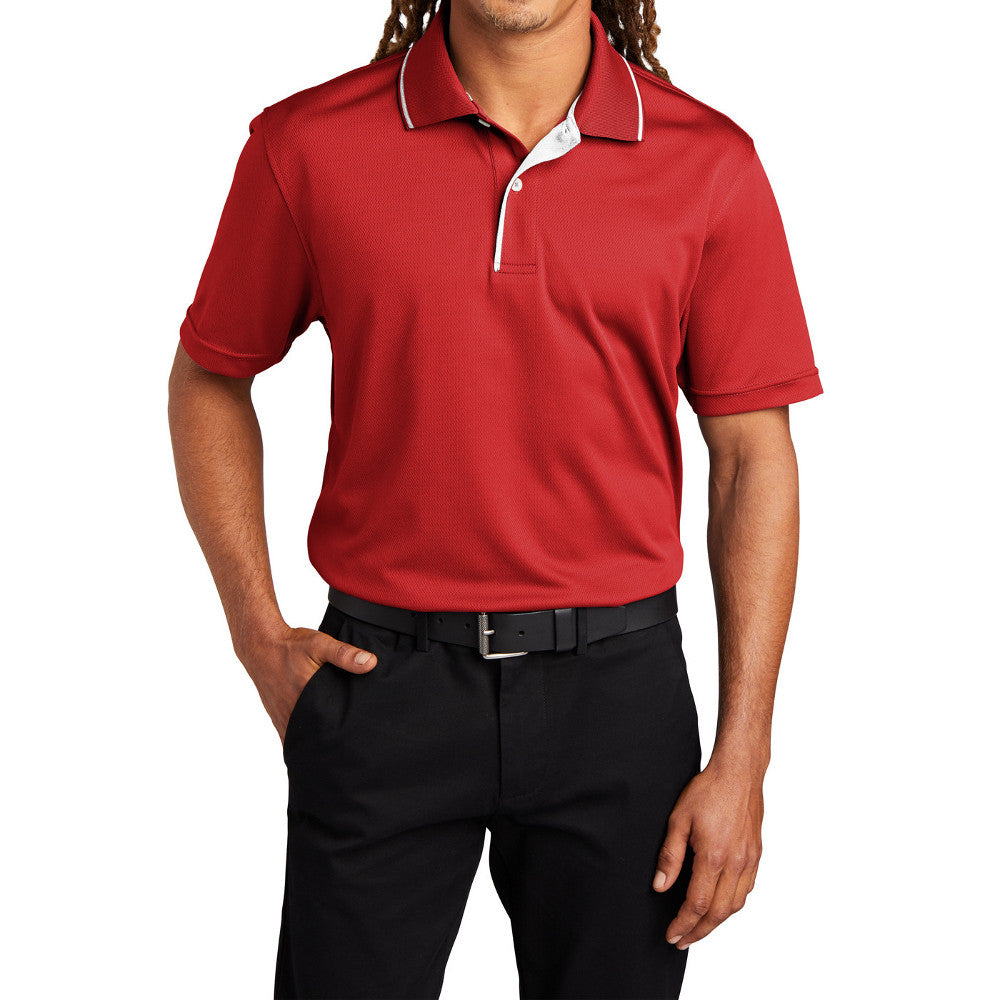 Men's Dri-Mesh Breathable & Stylish, Moisture-Wicking Polo with Tipped Collar & Piping