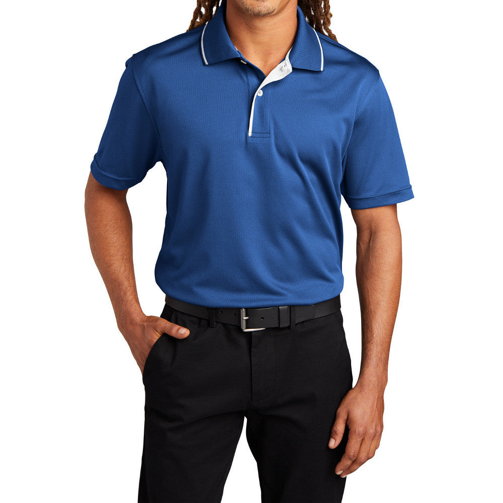 Men's Dri-Mesh Breathable & Stylish, Moisture-Wicking Polo with Tipped Collar & Piping