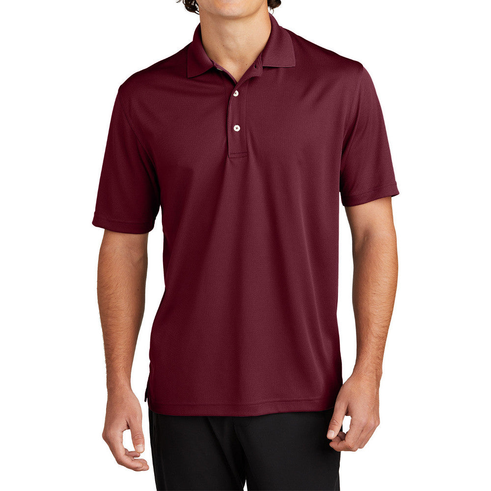 Mens Moisture-Wicking, Breathable Double-Knit Mesh with 3-Button Placket & Side Vents Dri-Mesh Polo