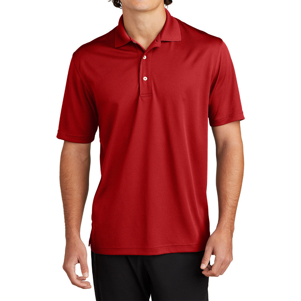 Mens Moisture-Wicking, Breathable Double-Knit Mesh with 3-Button Placket & Side Vents Dri-Mesh Polo