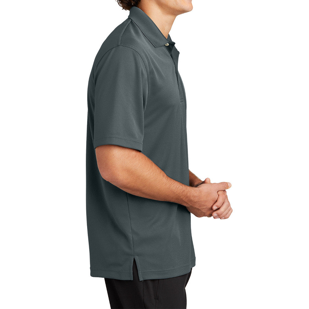 Mens Moisture-Wicking, Breathable Double-Knit Mesh with 3-Button Placket & Side Vents Dri-Mesh Polo