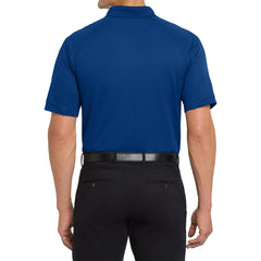 Men's Dry Zone Ottoman Polo Moisture-Wicking Snag-Resistant Flat Knit Collar 2-Button Placket Raglan Sleeves Rib Knit Side Vents Rental-Friendly-Royal