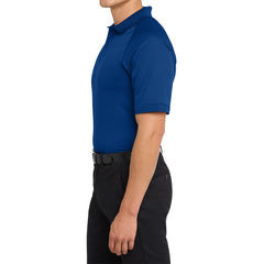 Men's Dry Zone Ottoman Polo Moisture-Wicking Snag-Resistant Flat Knit Collar 2-Button Placket Raglan Sleeves Rib Knit Side Vents Rental-Friendly-Royal