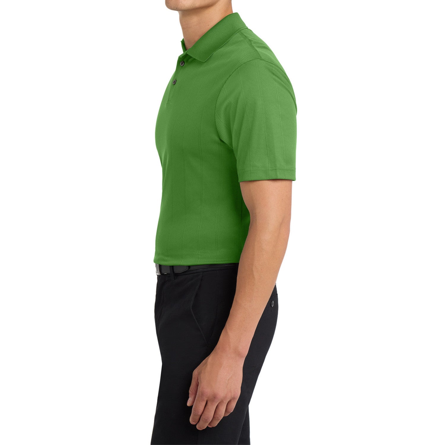 Mafoose Men's Performance Fine Jacquard Polo Vine Green-Side