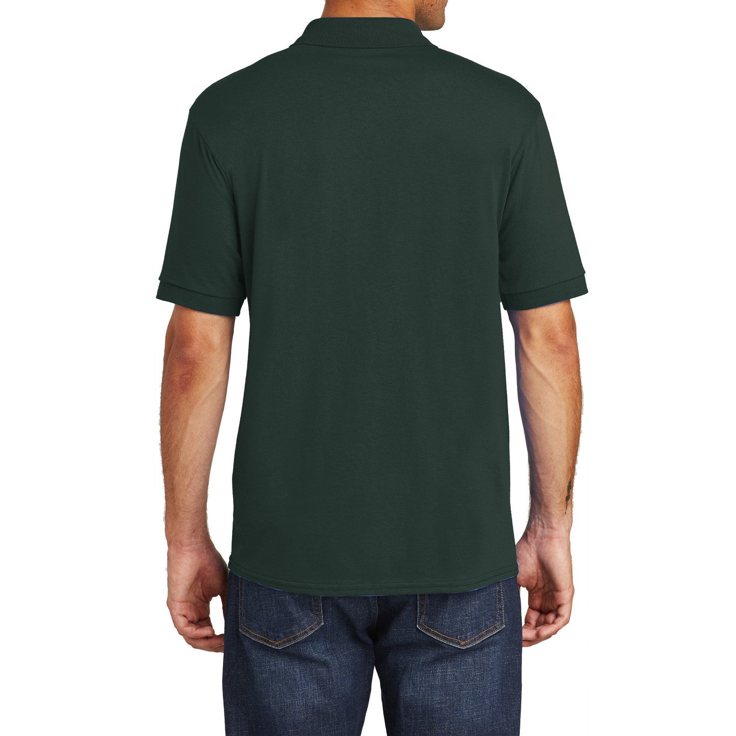 Mafoose Men's Core Blend Jersey Knit Pocket Polo Shirt Dark Green