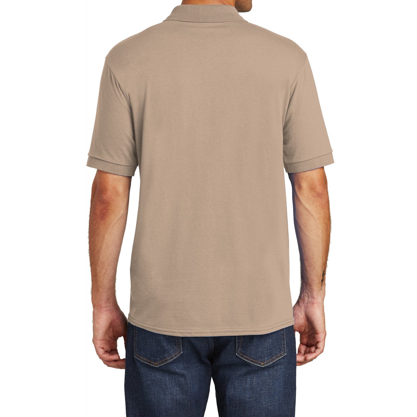 Mafoose Men's Core Blend Jersey Knit Pocket Polo Shirt Sand