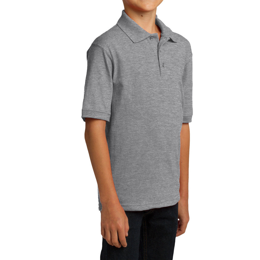 Youth Core Blend Easy Care, Stain-Release Finish Jersey Knit Polo
