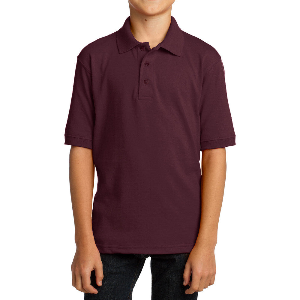 Youth Core Blend Easy Care, Stain-Release Finish Jersey Knit Polo