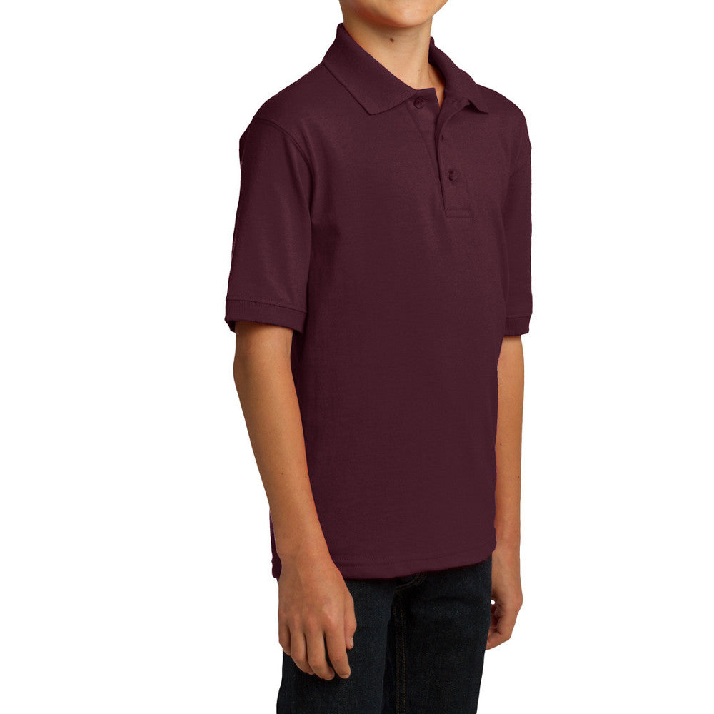 Youth Core Blend Easy Care, Stain-Release Finish Jersey Knit Polo