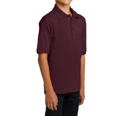 Youth Core Blend Easy Care, Stain-Release Finish Jersey Knit Polo