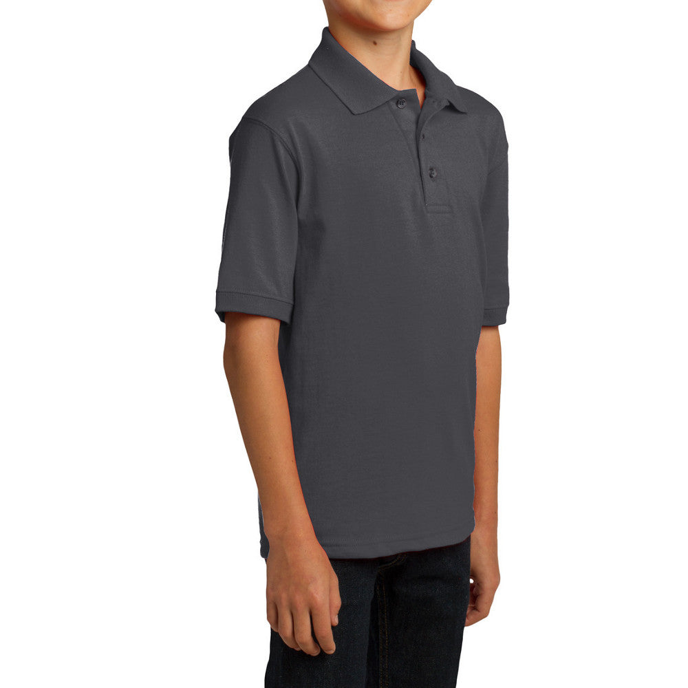 Youth Core Blend Easy Care, Stain-Release Finish Jersey Knit Polo