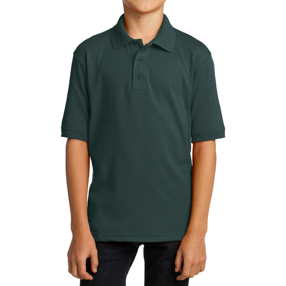 Youth Core Blend Easy Care, Stain-Release Finish Jersey Knit Polo