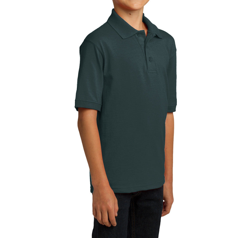 Youth Core Blend Easy Care, Stain-Release Finish Jersey Knit Polo