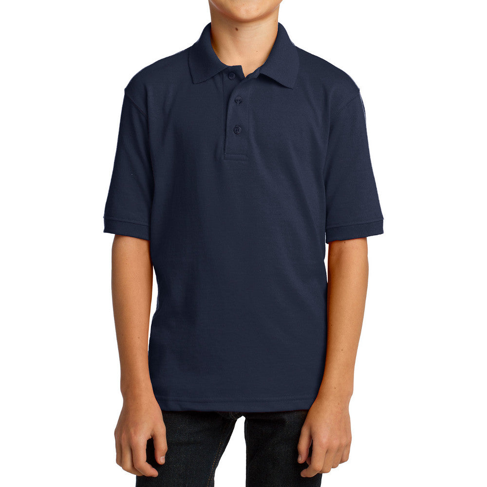 Youth Core Blend Easy Care, Stain-Release Finish Jersey Knit Polo