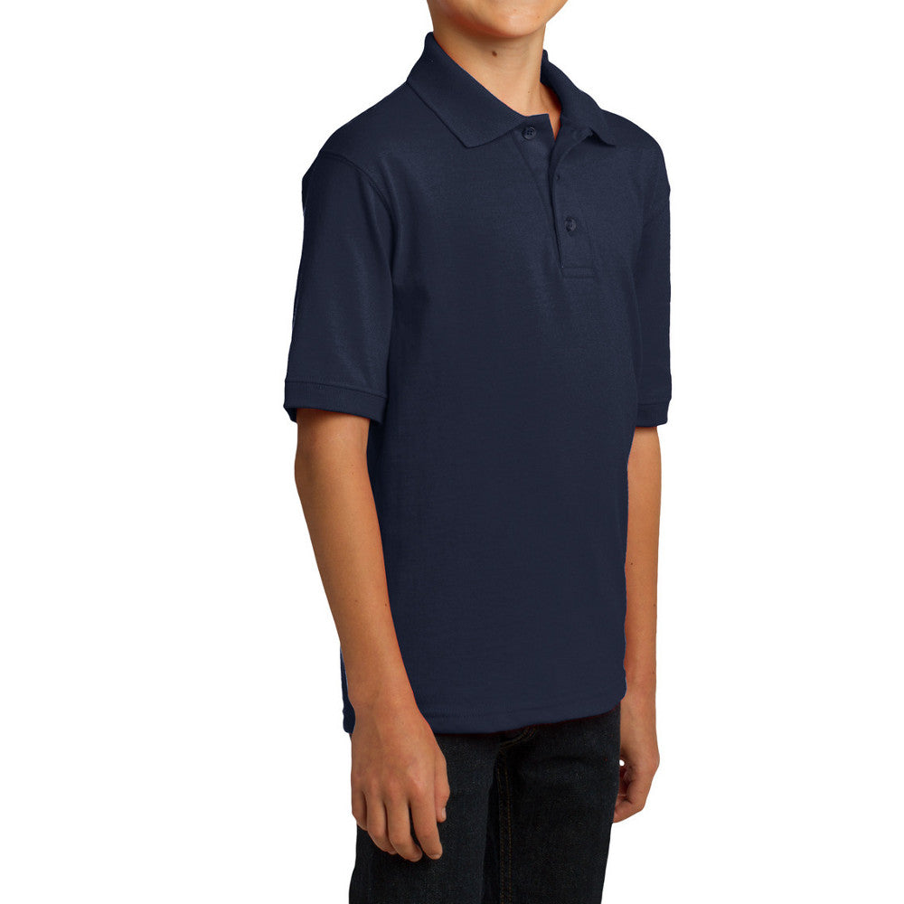 Youth Core Blend Easy Care, Stain-Release Finish Jersey Knit Polo