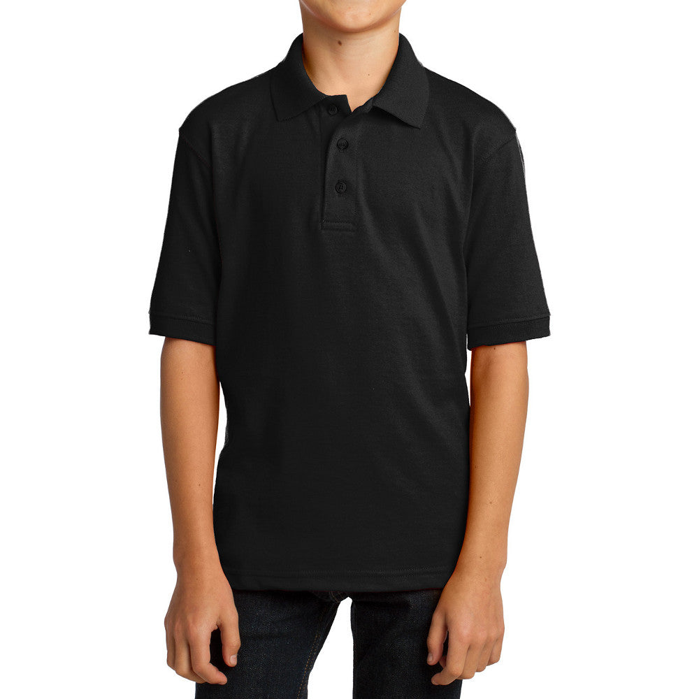 Youth Core Blend Easy Care, Stain-Release Finish Jersey Knit Polo