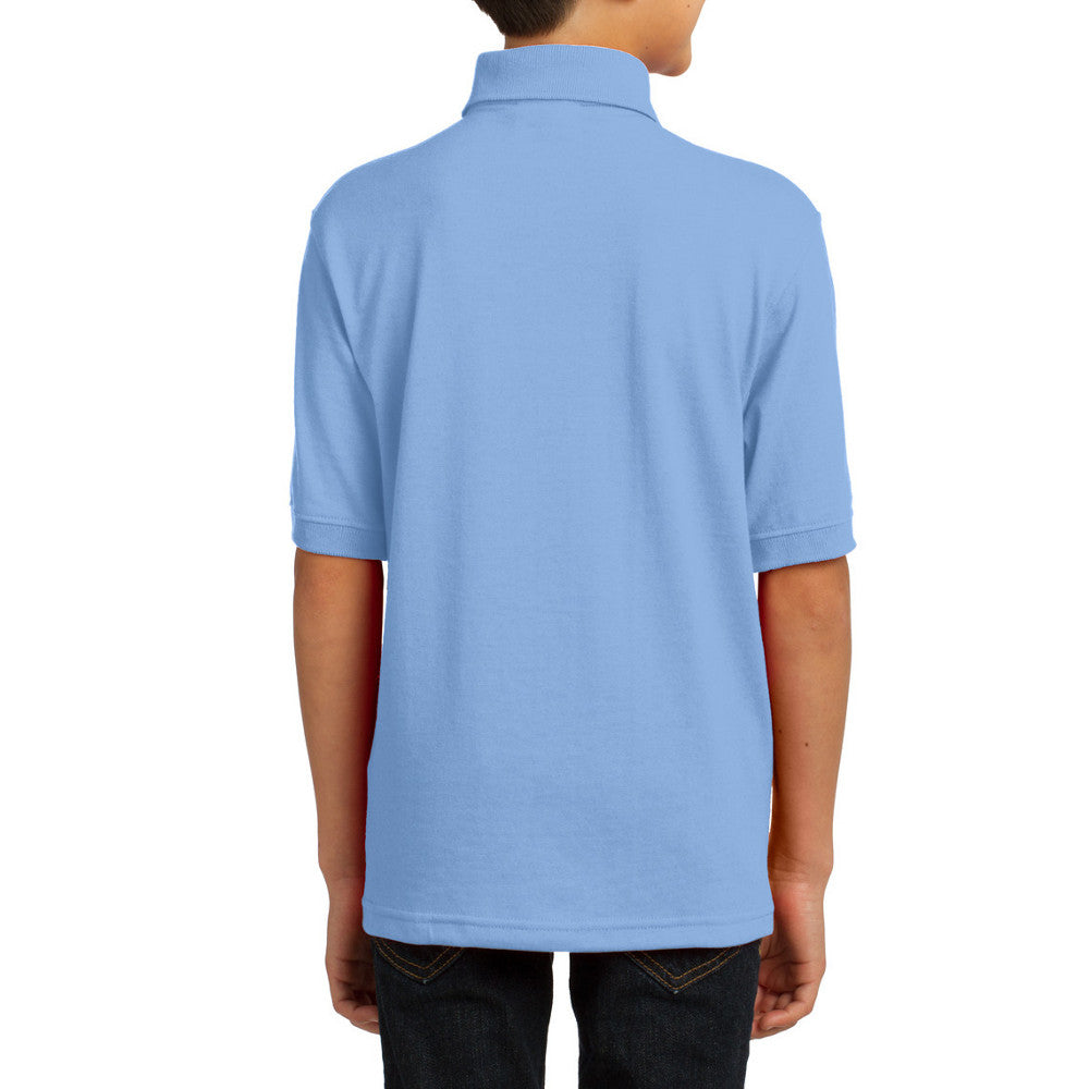 Youth Core Blend Easy Care, Stain-Release Finish Jersey Knit Polo