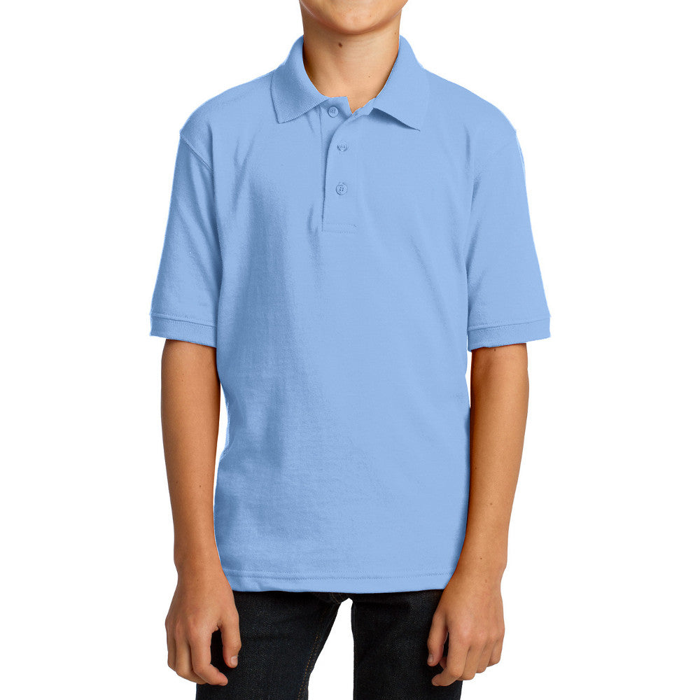 Youth Core Blend Easy Care, Stain-Release Finish Jersey Knit Polo