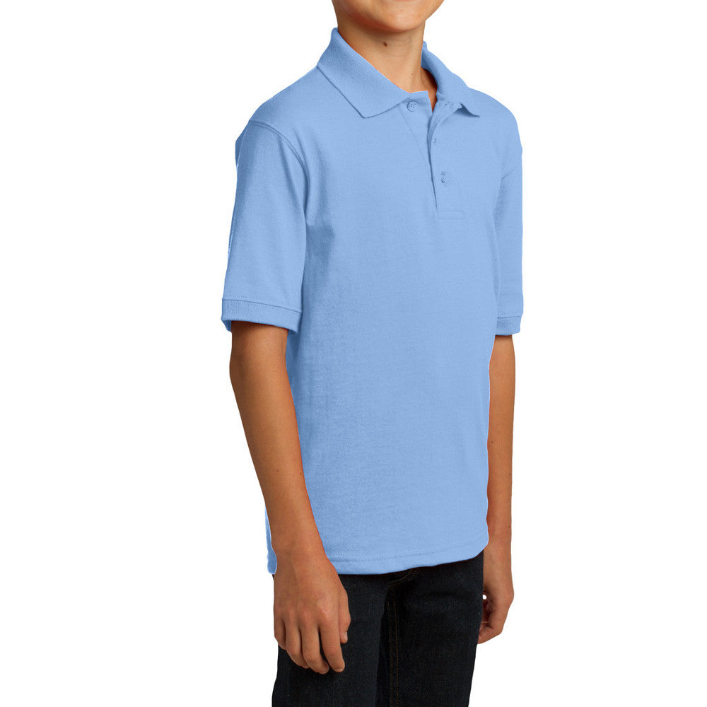 Youth Core Blend Easy Care, Stain-Release Finish Jersey Knit Polo