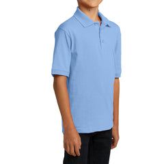 Youth Core Blend Easy Care, Stain-Release Finish Jersey Knit Polo